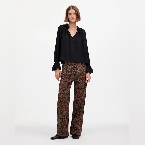 Madewell Denim - Madewell Leopard Print Flare Jeans